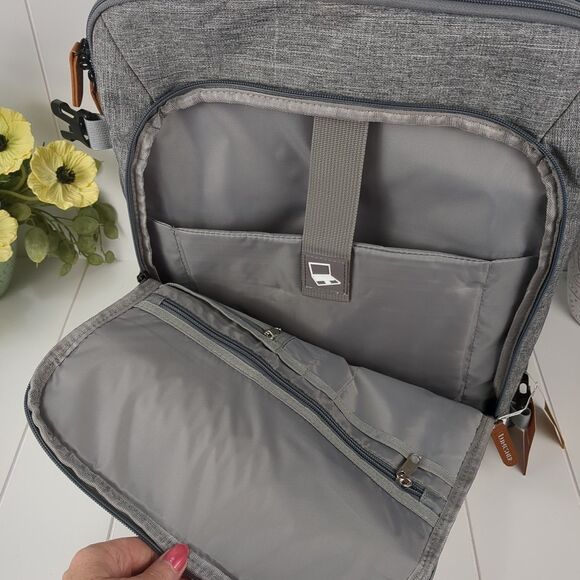 Lumesner Grey Carry On Backpack 40L Flight Approved XL Travel Backpack USB Port - Picture 6 of 16